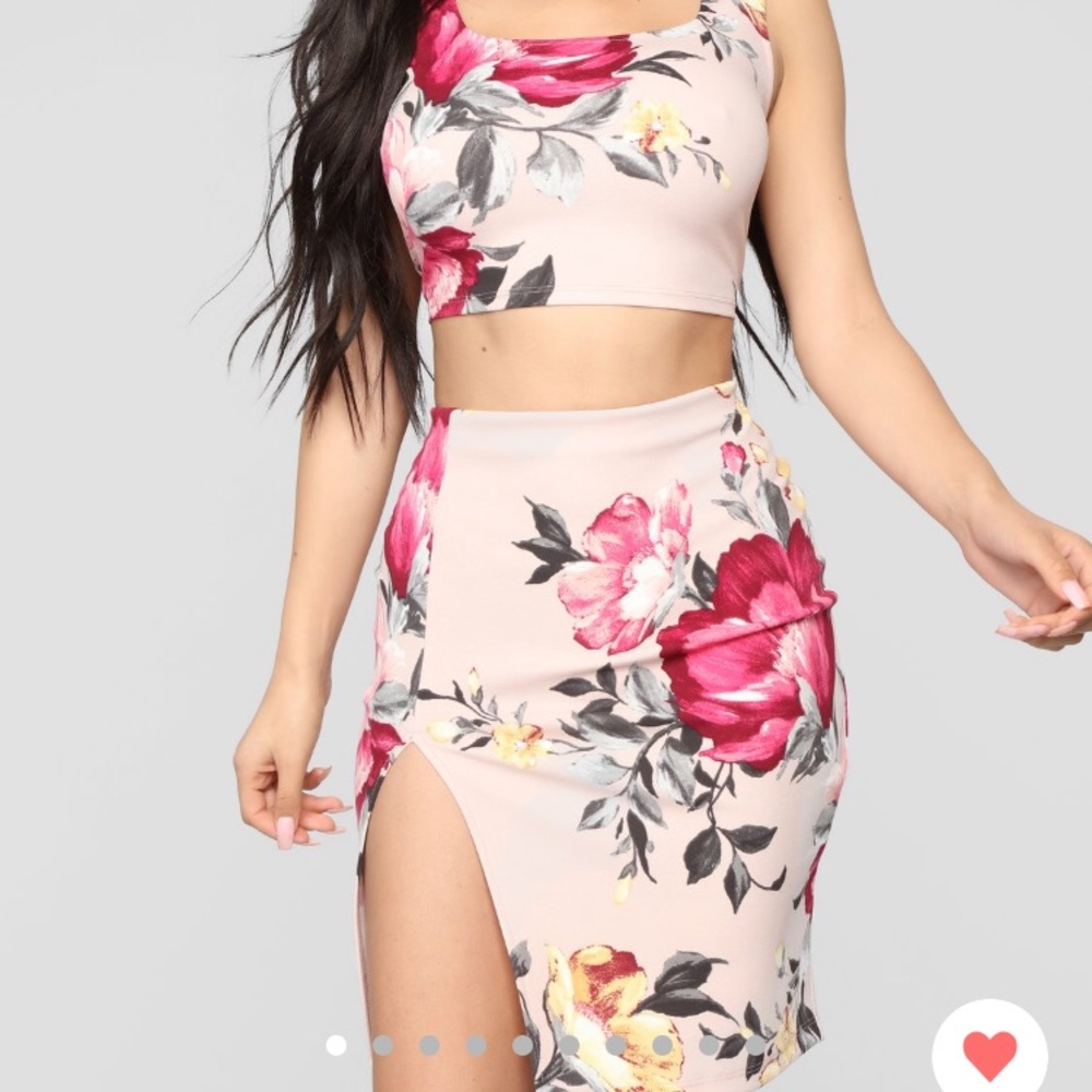 Floral skirt set